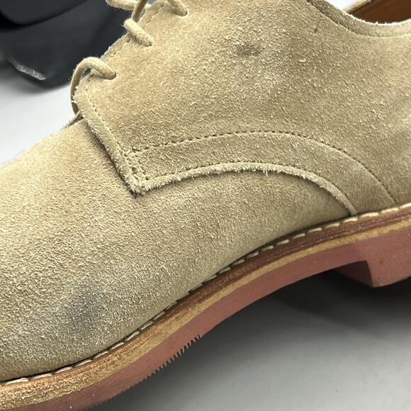 Allen Edmonds Boone Casual Oxford Men Size 9.5 D Beige Suede Vibram Gumlite Shoe main image 6